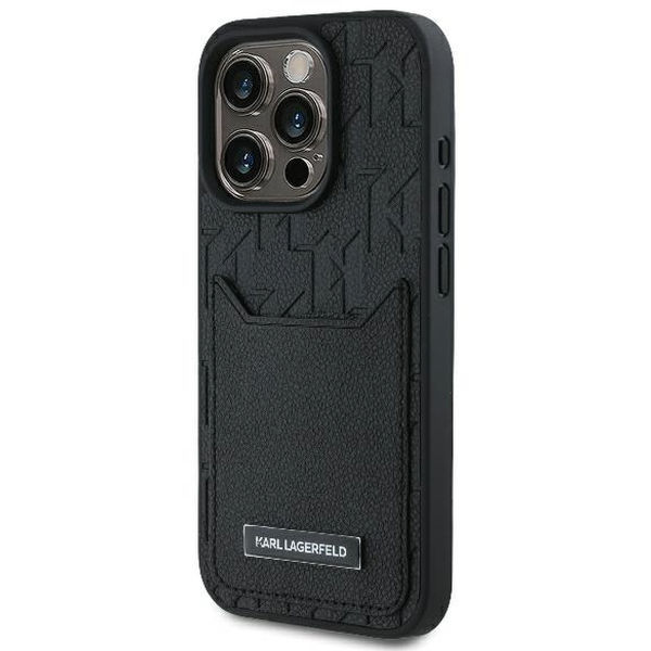 Karl Lagerfeld - Hardcase Leather Cardslots (KLHCP16XPGKHPRPK) - iPhone 16 Pro Max - Monogram