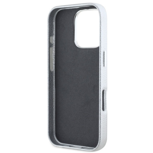 Karl Lagerfeld - Hardcase Leather Hotel (KLHCP16XPGWCMKHG) - iPhone 16 Pro Max - Grey RSG