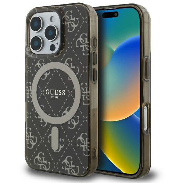 Guess - IML 4G Background MagSafe (GUHMP16LH4DTEW) - iPhone 16 Pro - Brown