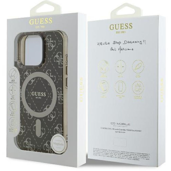 Guess - IML 4G Background MagSafe (GUHMP16LH4DTEW) - iPhone 16 Pro - Brown