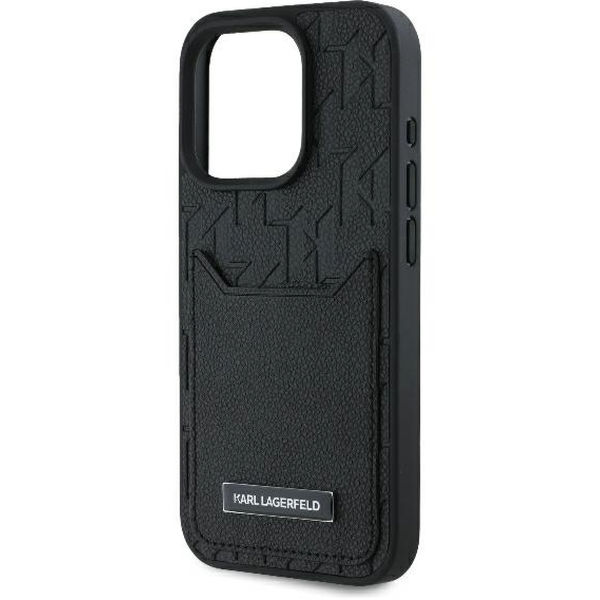 Karl Lagerfeld - Hardcase Leather Cardslots (KLHCP16LPGKHPRPK) - iPhone 16 Pro - Monogram
