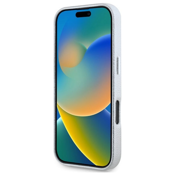 Karl Lagerfeld - Hardcase Leather Hotel (KLHCP16LPGWCMKHG) - iPhone 16 Pro - Grey RSG