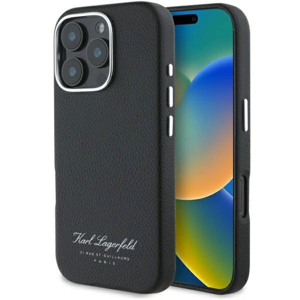 Karl Lagerfeld - Hardcase Leather Hotel (KLHCP16LPGWCMKHK) - iPhone 16 Pro - RSG