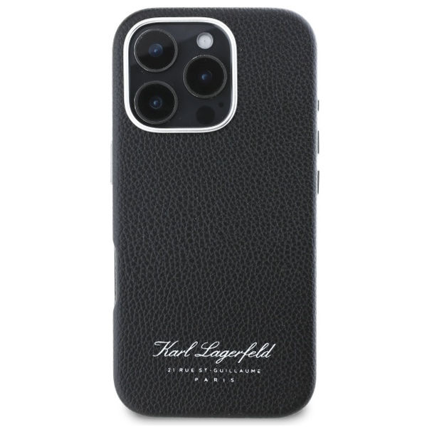 Karl Lagerfeld - Hardcase Leather Hotel (KLHCP16LPGWCMKHK) - iPhone 16 Pro - RSG