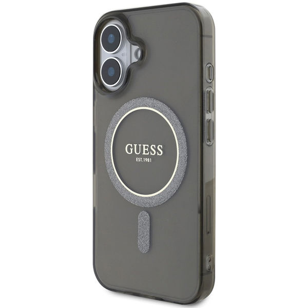 Guess - IML Glitter Circle MagSafe (GUHMP16SHFGEREK) - iPhone 16 - Black