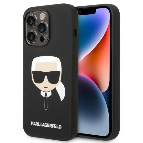 Karl Lagerfeld - Silicone MagSafe (KLHMP14LSLKHBK) - iPhone 14 Pro - Karl`s Head