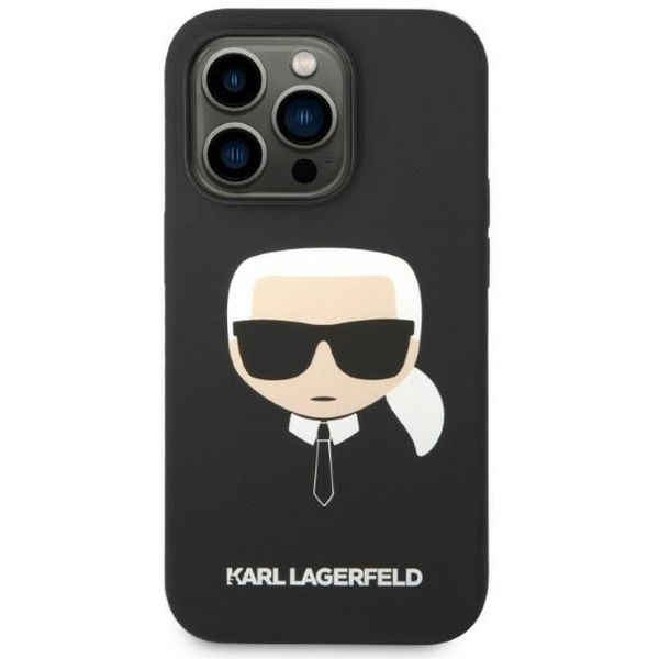 Karl Lagerfeld - Silicone MagSafe (KLHMP14LSLKHBK) - iPhone 14 Pro - Karl`s Head