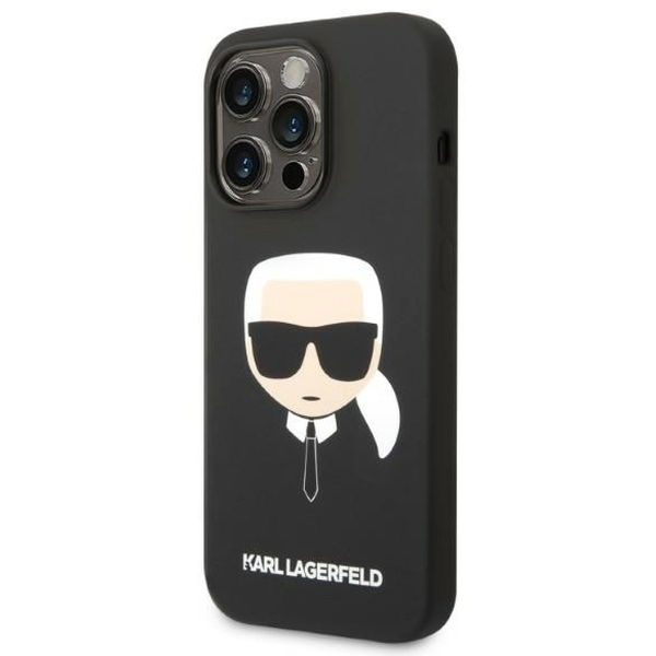 Karl Lagerfeld - Silicone MagSafe (KLHMP14LSLKHBK) - iPhone 14 Pro - Karl`s Head