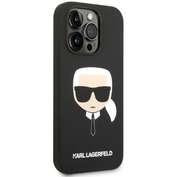 Karl Lagerfeld - Silicone MagSafe (KLHMP14LSLKHBK) - iPhone 14 Pro - Karl`s Head