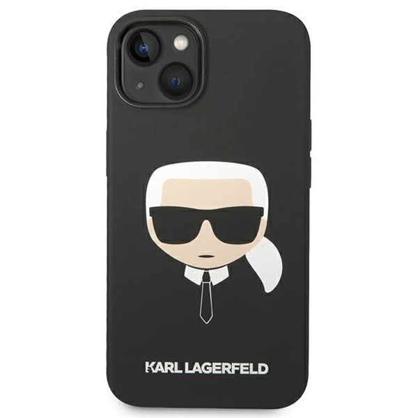 Karl Lagerfeld - Silicone MagSafe (KLHMP14MSLKHBK) - iPhone 14 Plus - Karl`s Head