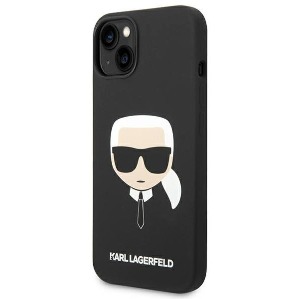 Karl Lagerfeld - Silicone MagSafe (KLHMP14MSLKHBK) - iPhone 14 Plus - Karl`s Head