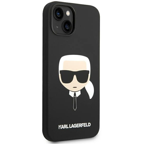 Karl Lagerfeld - Silicone MagSafe (KLHMP14MSLKHBK) - iPhone 14 Plus - Karl`s Head