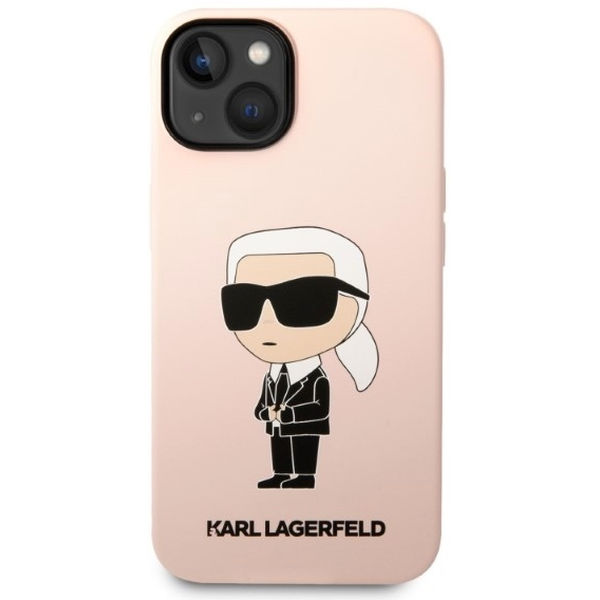 Karl Lagerfeld - Silicone MagSafe (KLHMP14MSNIKBCP) - iPhone 14 Plus - Pink Ikonik