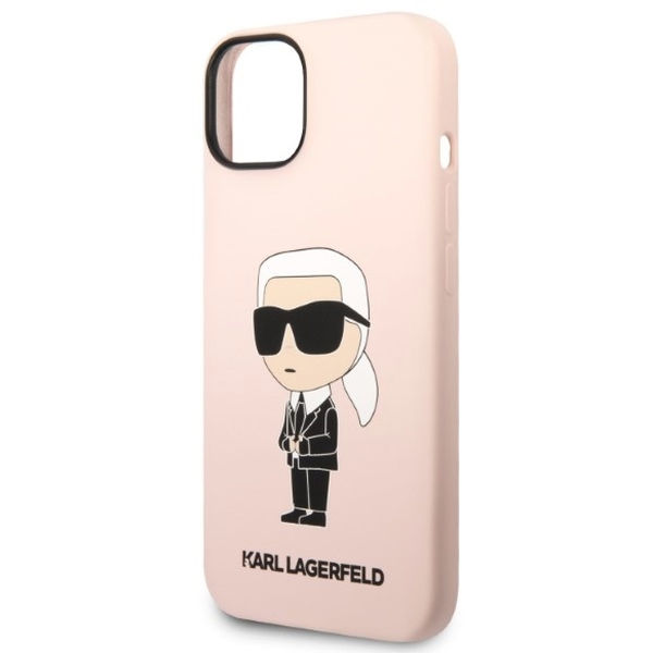Karl Lagerfeld - Silicone MagSafe (KLHMP14MSNIKBCP) - iPhone 14 Plus - Pink Ikonik