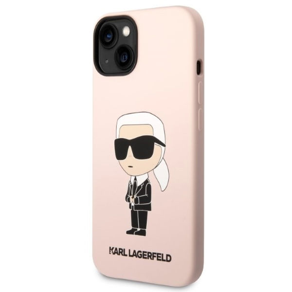 Karl Lagerfeld - Silicone MagSafe (KLHMP14MSNIKBCP) - iPhone 14 Plus - Pink Ikonik