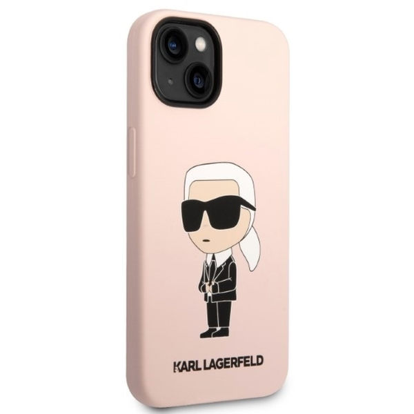 Karl Lagerfeld - Silicone MagSafe (KLHMP14MSNIKBCP) - iPhone 14 Plus - Pink Ikonik