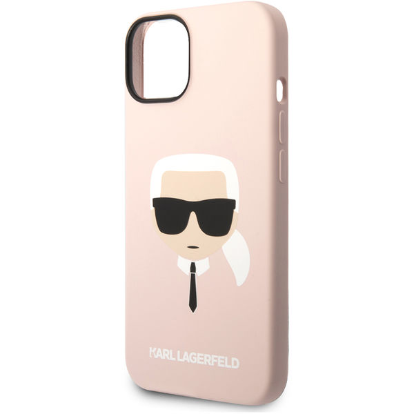 Karl Lagerfeld - Silicone MagSafe (KLHMP14MSLKHLP) - iPhone 14 Plus - Light Pink Karl`s Head