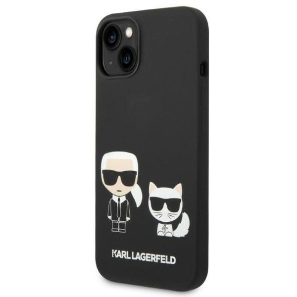 Karl Lagerfeld - Silicone Liquid MagSafe (KLHMP14MSSKCK) - iPhone 14 Plus - Karl&Choupette