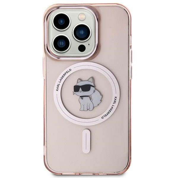 Karl Lagerfeld - IML MagSafe (KLHMP14LHFCCNOP) - iPhone 14 Pro - Pink Choupette