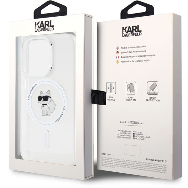Karl Lagerfeld - IML MagSafe (KLHMP14LHFCCNOT) - iPhone 14 Pro - Transparent Choupette
