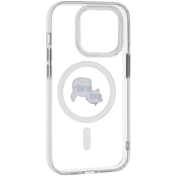 Karl Lagerfeld - IML MagSafe (KLHMP14LHLSKCH) - iPhone 14 Pro - White Metal Karl&Choupette Head