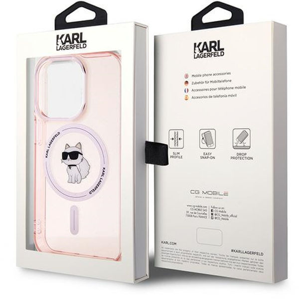 Karl Lagerfeld - IML MagSafe (KLHMP14XHFCCNOP) - iPhone 14 Pro Max - Pink Choupette