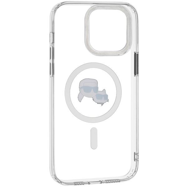 Karl Lagerfeld - IML MagSafe (KLHMP14XHLSKCH) - iPhone 14 Pro Max - White Metal Karl&Choupette Head