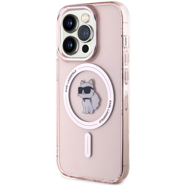 Karl Lagerfeld - IML MagSafe (KLHMP15LHFCCNOP) - iPhone 15 Pro - Pink Choupette
