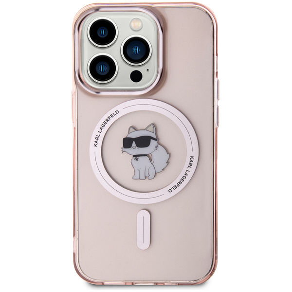 Karl Lagerfeld - IML MagSafe (KLHMP15LHFCCNOP) - iPhone 15 Pro - Pink Choupette