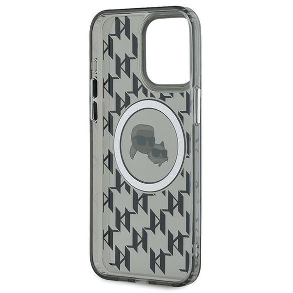 Karl Lagerfeld - IML MagSafe (KLHMP15LHMCKMHK) - iPhone 15 Pro - Monogram Karl&Choupette Head