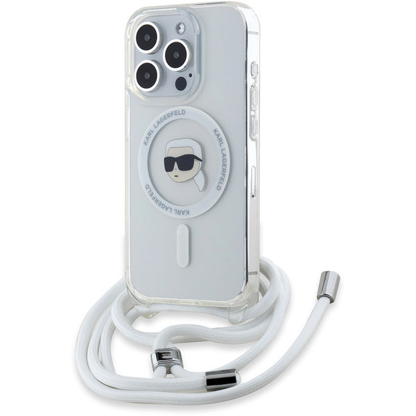 Karl Lagerfeld - IML Crossbody MagSafe (KLHMP15LHCKHNT) - iPhone 15 Pro - Transparent Karl Head