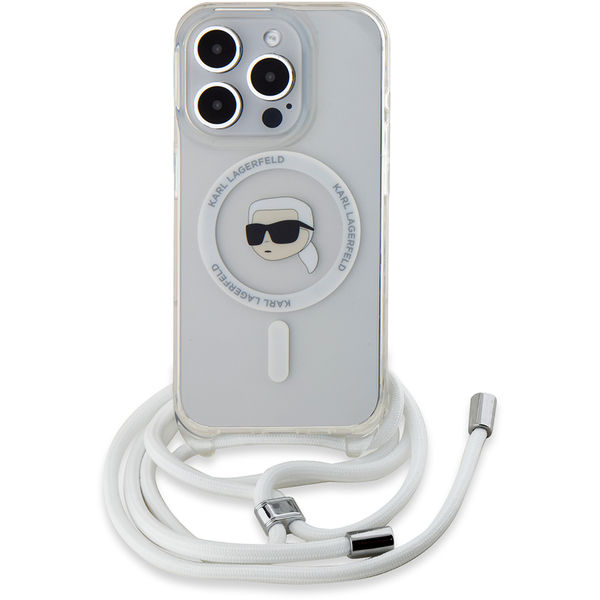 Karl Lagerfeld - IML Crossbody MagSafe (KLHMP15LHCKHNT) - iPhone 15 Pro - Transparent Karl Head