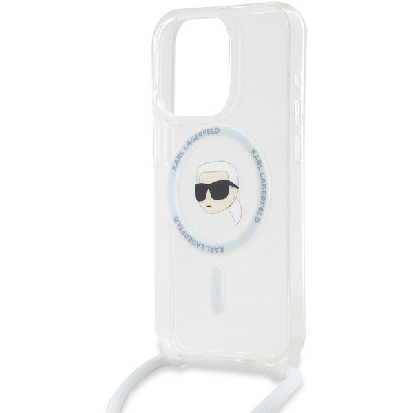 Karl Lagerfeld - IML Crossbody MagSafe (KLHMP15LHCKHNT) - iPhone 15 Pro - Transparent Karl Head