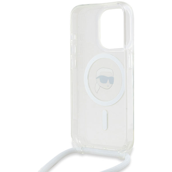 Karl Lagerfeld - IML Crossbody MagSafe (KLHMP15LHCKHNT) - iPhone 15 Pro - Transparent Karl Head