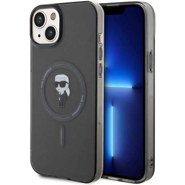 Karl Lagerfeld - IML MagSafe (KLHMP15MHFCKNOK) - iPhone 15 Plus - Black Ikonik
