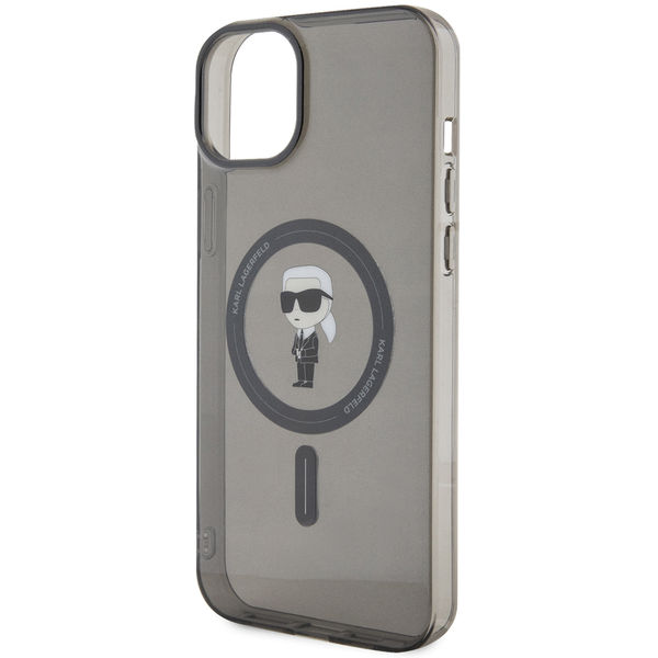 Karl Lagerfeld - IML MagSafe (KLHMP15MHFCKNOK) - iPhone 15 Plus - Black Ikonik