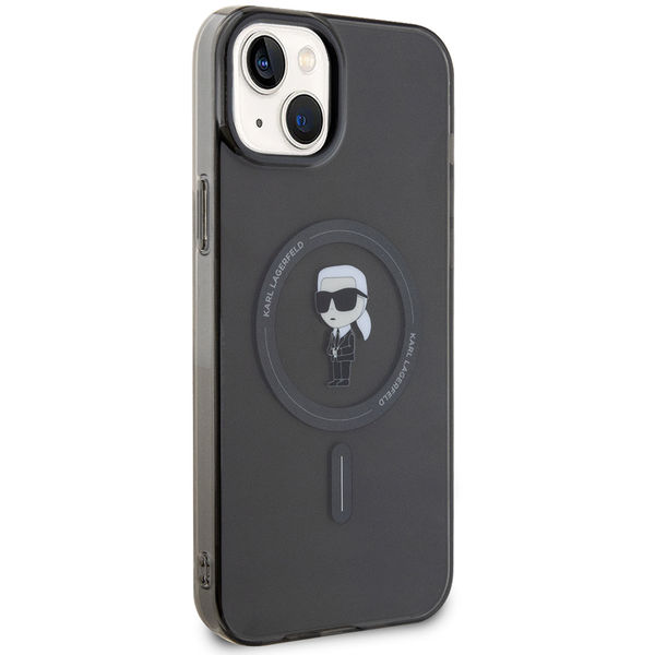 Karl Lagerfeld - IML MagSafe (KLHMP15MHFCKNOK) - iPhone 15 Plus - Black Ikonik