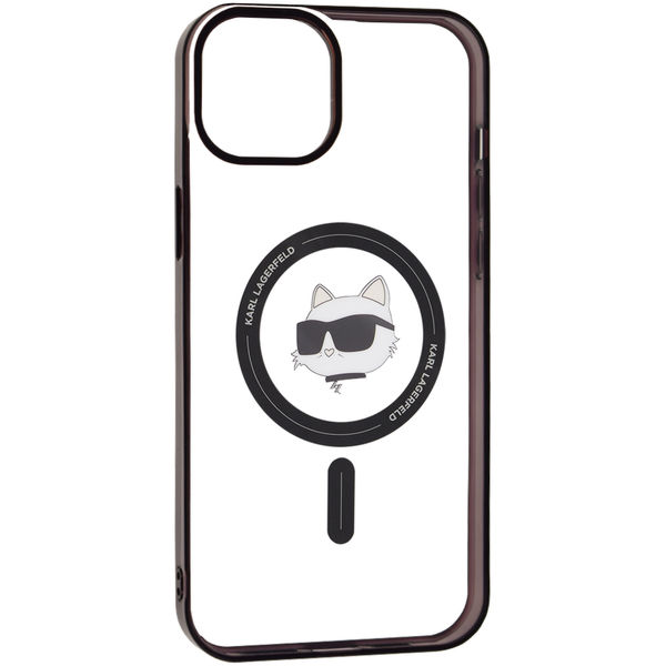 Karl Lagerfeld - IML MagSafe (KLHMP15MHCHNOTK) - iPhone 15 Plus - Transparent Choupette`s Head