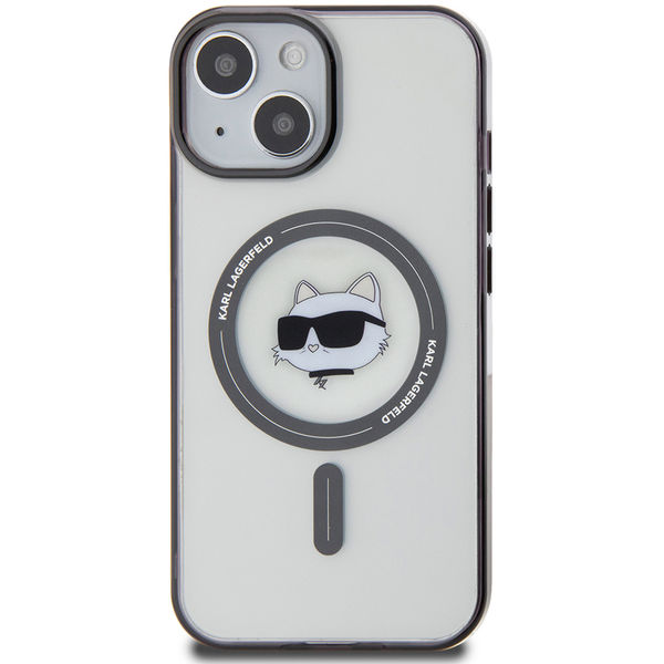 Karl Lagerfeld - IML MagSafe (KLHMP15MHCHNOTK) - iPhone 15 Plus - Transparent Choupette`s Head