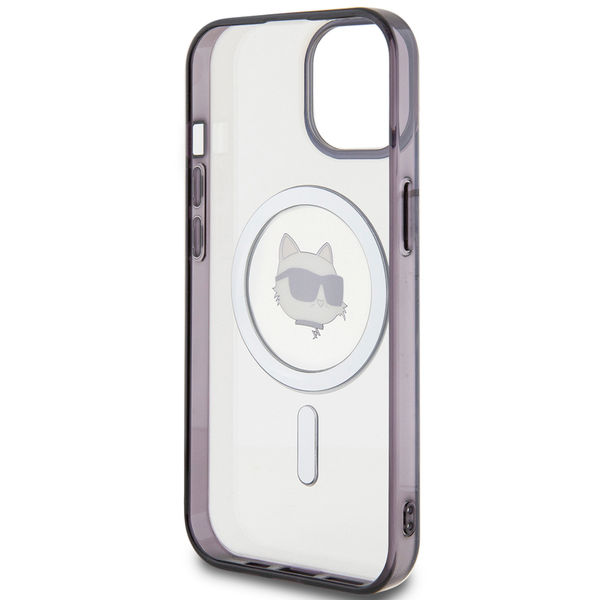 Karl Lagerfeld - IML MagSafe (KLHMP15MHCHNOTK) - iPhone 15 Plus - Transparent Choupette`s Head