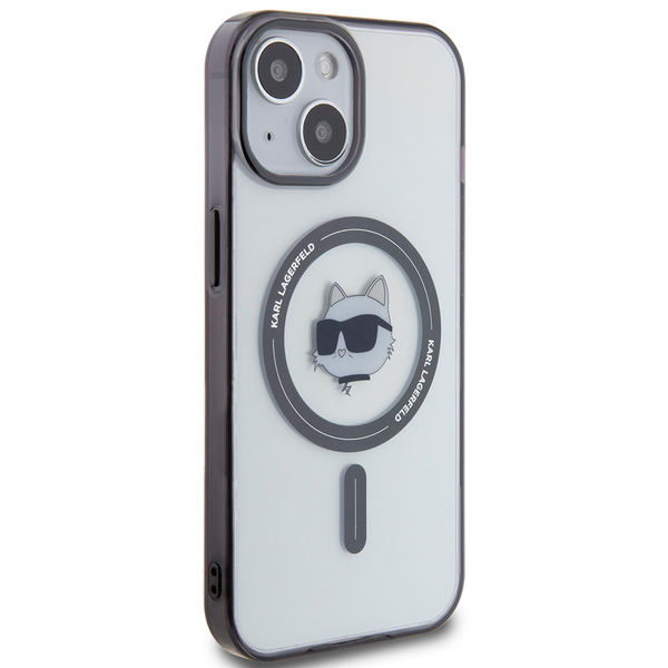 Karl Lagerfeld - IML MagSafe (KLHMP15MHCHNOTK) - iPhone 15 Plus - Transparent Choupette`s Head