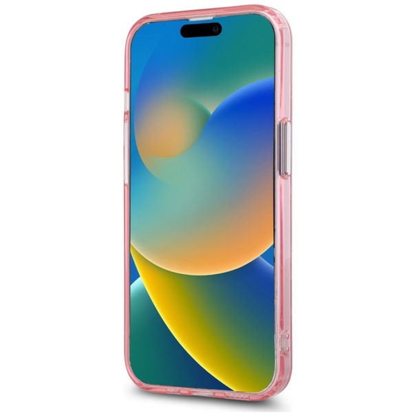 Karl Lagerfeld - IML MagSafe (KLHMP15MHMCKMHP) - iPhone 15 Plus - Pink Monogram Karl&Choupette Head