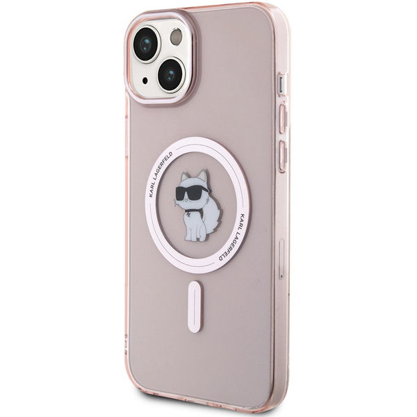 Karl Lagerfeld - IML MagSafe (KLHMP15MHFCCNOP) - iPhone 15 Plus - Pink Choupette