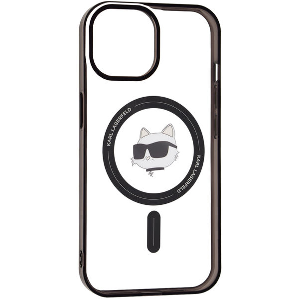 Karl Lagerfeld - IML MagSafe (KLHMP15SHCHNOTK) - iPhone 15 - Transparent Choupette`s Head