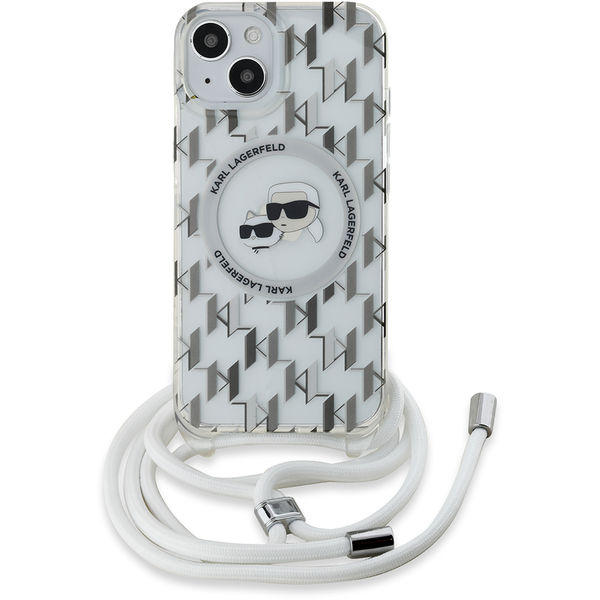 Karl Lagerfeld - IML Crossbody MagSafe (KLHMP15SHCKCKLCT) - iPhone 15 - Clear Mono Karl&Choupette