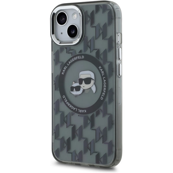 Karl Lagerfeld - IML MagSafe (KLHMP15SHMCKMHK) - iPhone 15 - Monogram Karl&Choupette Head