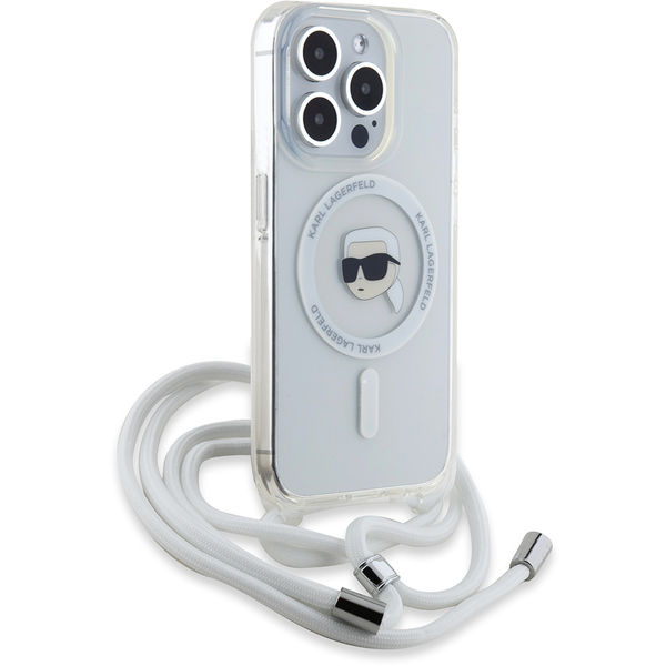 Karl Lagerfeld - IML Crossbody MagSafe (KLHMP15XHCKHNT) - iPhone 15 Pro Max - Transparent Karl Head