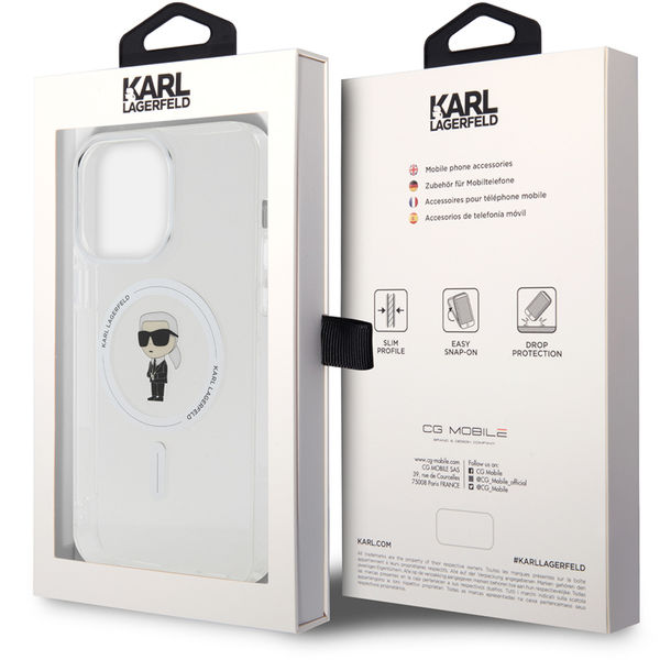 Karl Lagerfeld - IML MagSafe (KLHMP15XHFCKNOT) - iPhone 15 Pro Max - Transparent Ikonik