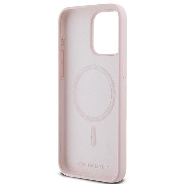 Karl Lagerfeld - Silicone MagSafe (KLHMP15LSCMKCRHP) - iPhone 15 Pro - Pink Karl&Choupette
