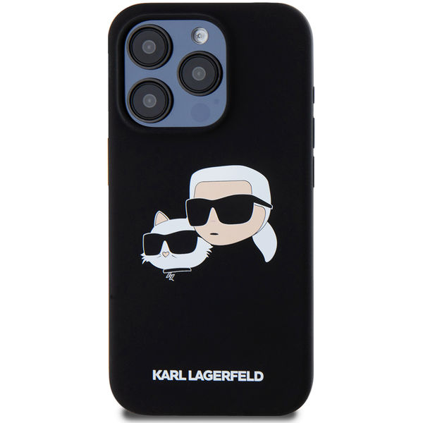 Karl Lagerfeld - Silicone MagSafe (KLHMP15LSKCHPPLK) - iPhone 15 Pro - Karl&Choupette Head